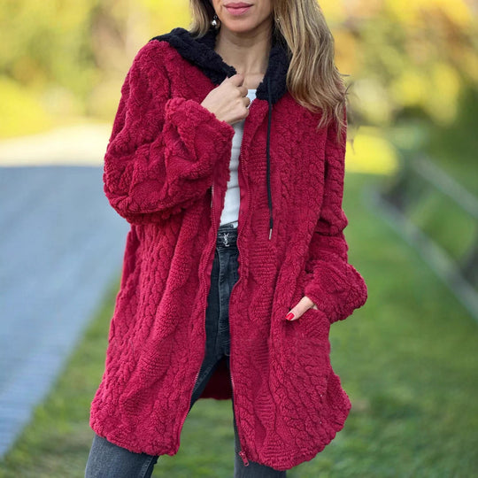 Damen kuschelige Fleecejacke Fudus