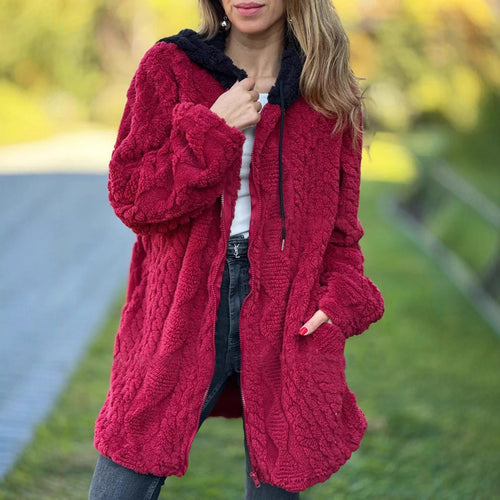 Damen kuschelige Fleecejacke Fudus