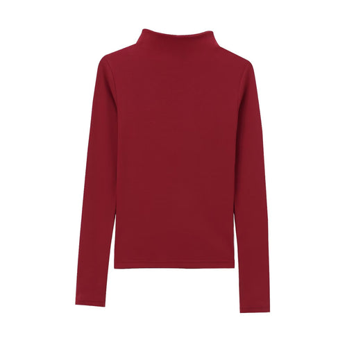 Damen langärmliges Rollkragenoberteil Fudus