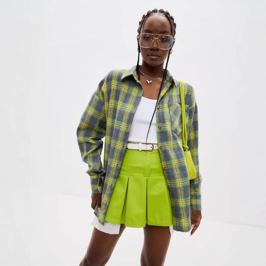 Damen Karierte Überhemd Fudus