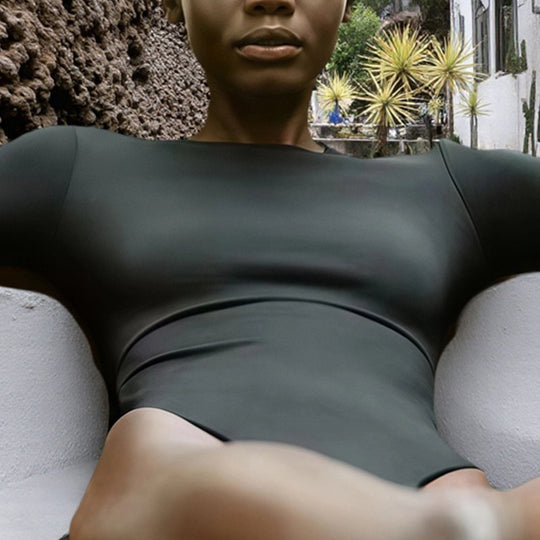 Damen Langärmliger Bodysuit mit integriertem Shaping-Effekt Fudus