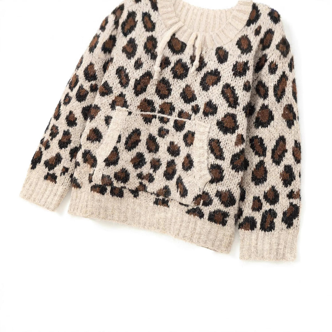 Damen Kuscheliger Sweatpullover mit Leo-Muster Fudus