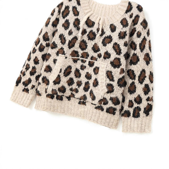 Damen Kuscheliger Sweatpullover mit Leo-Muster Fudus