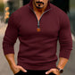 Herren Stepppullover mit modernem Zipper und schmalem Schnitt Fudus
