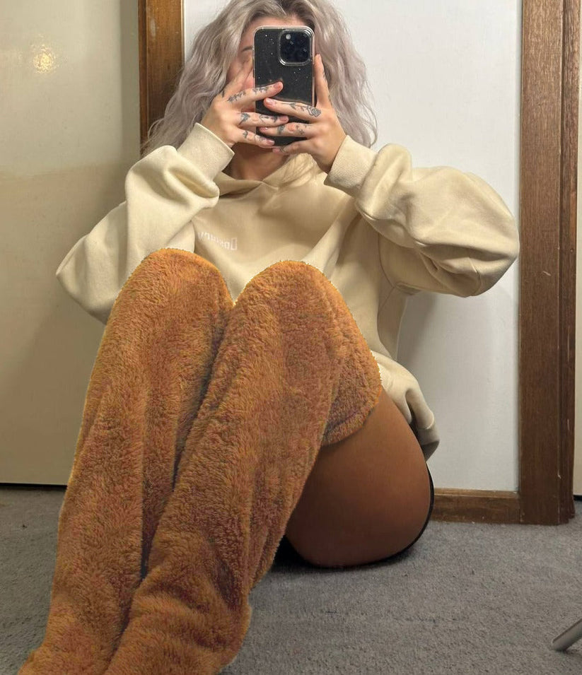 Damen Kuschelige Leggings Fudus