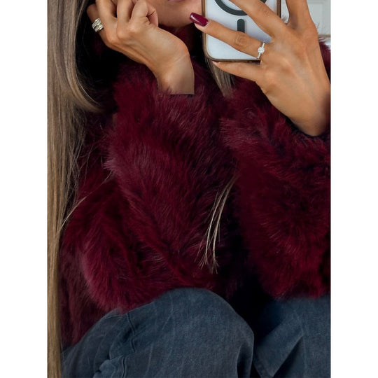 Damen Kunstfelljacke mit elegantem Schnitt Fudus