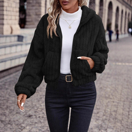 Damen kuschelige Fleecejacke Fudus