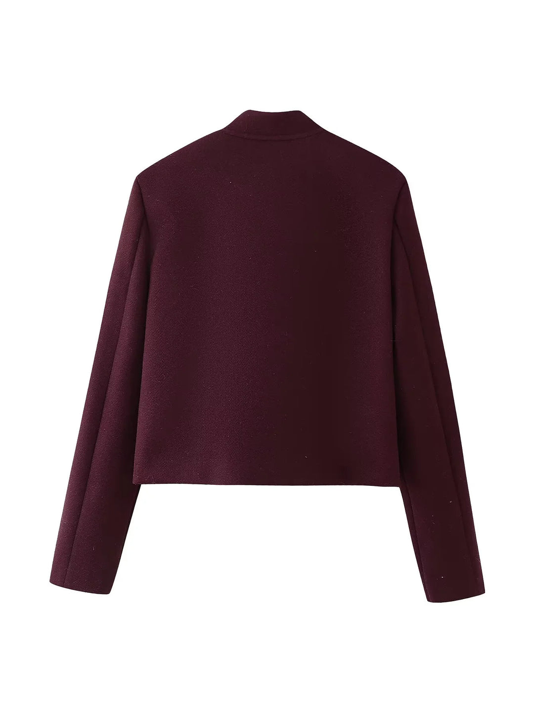 Damen kurze Militärjacke mit Taschen und dekorativen Knöpfen Fudus