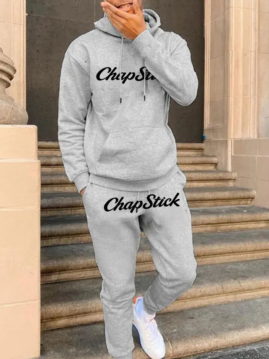 Damen Hoodie- und Jogginghose-Set mit modernem Schriftzug Fudus