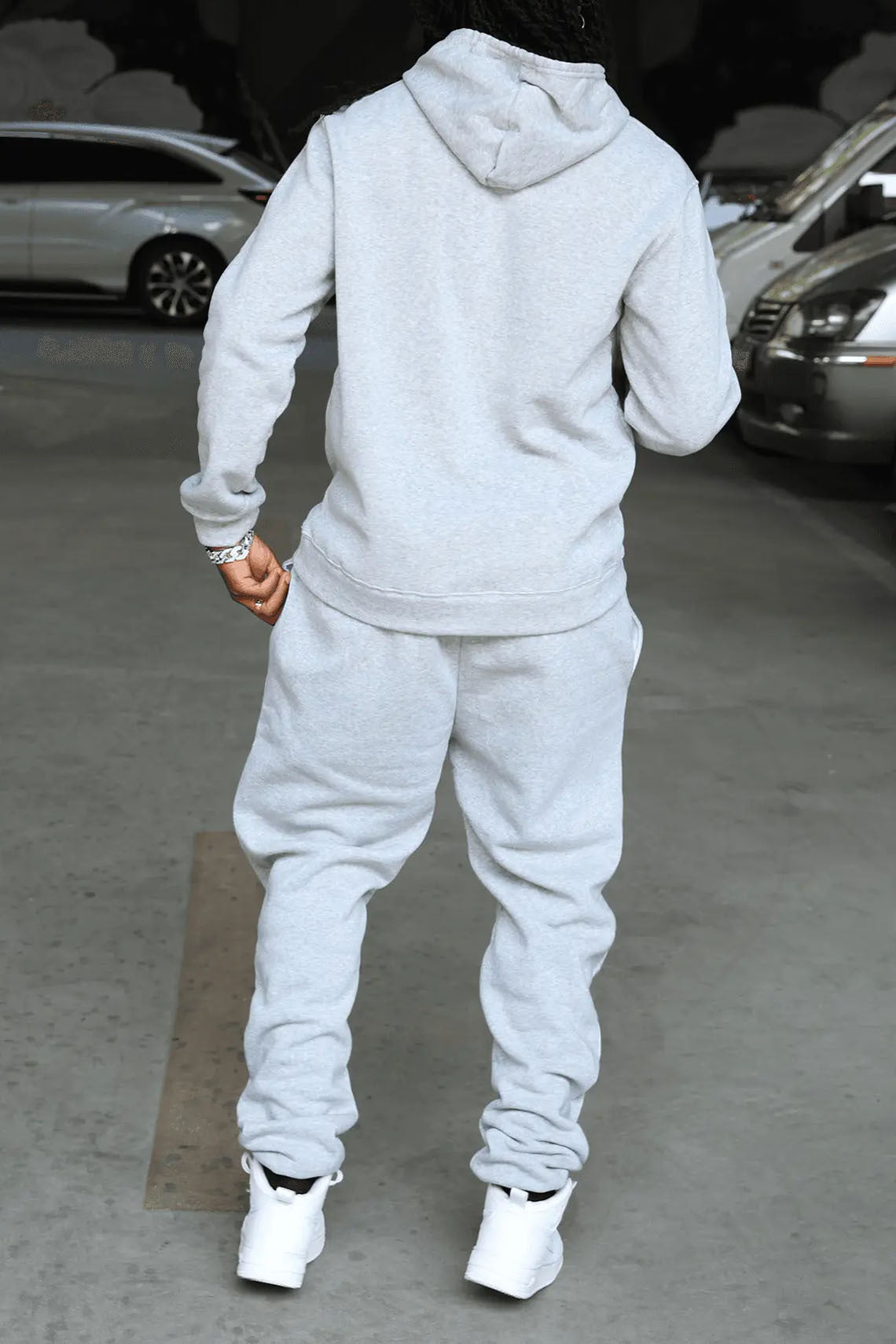 Damen Kapuzenpullover und Jogginghose Set mit kreativem Statementdruck Fudus