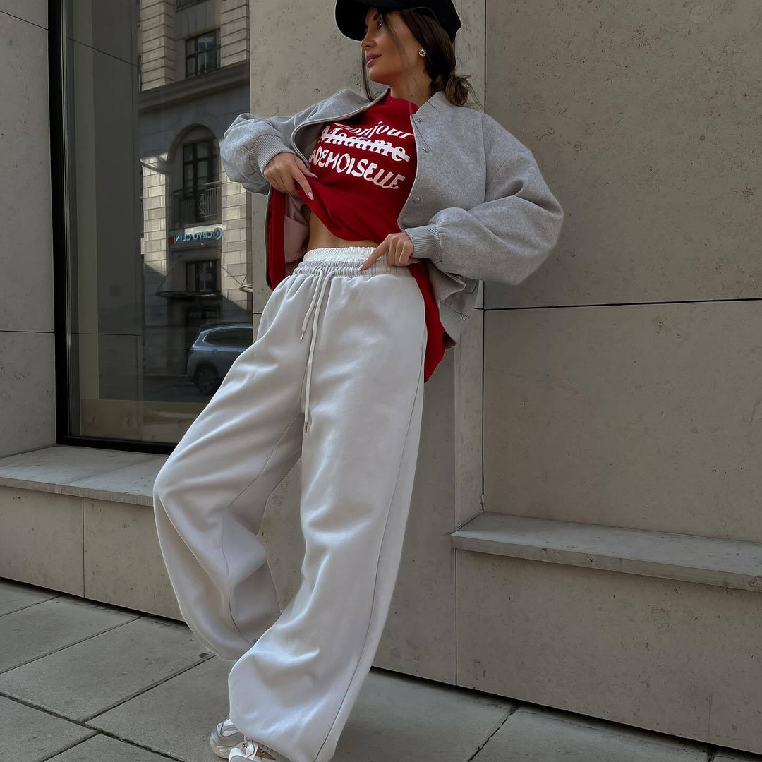 Damen lässige Collegejacke mit komfortabler Passform und funktionalen Details Fudus