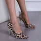 Damen High Heel Pumps mit Leopardenmuster
