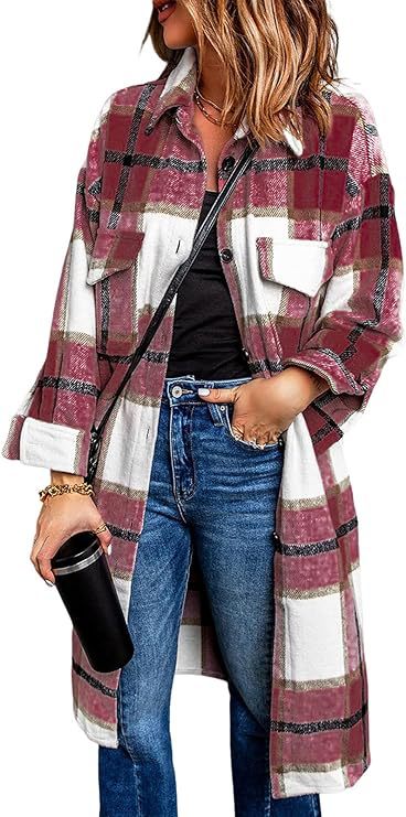 Damen lässige Karojacke Fudus