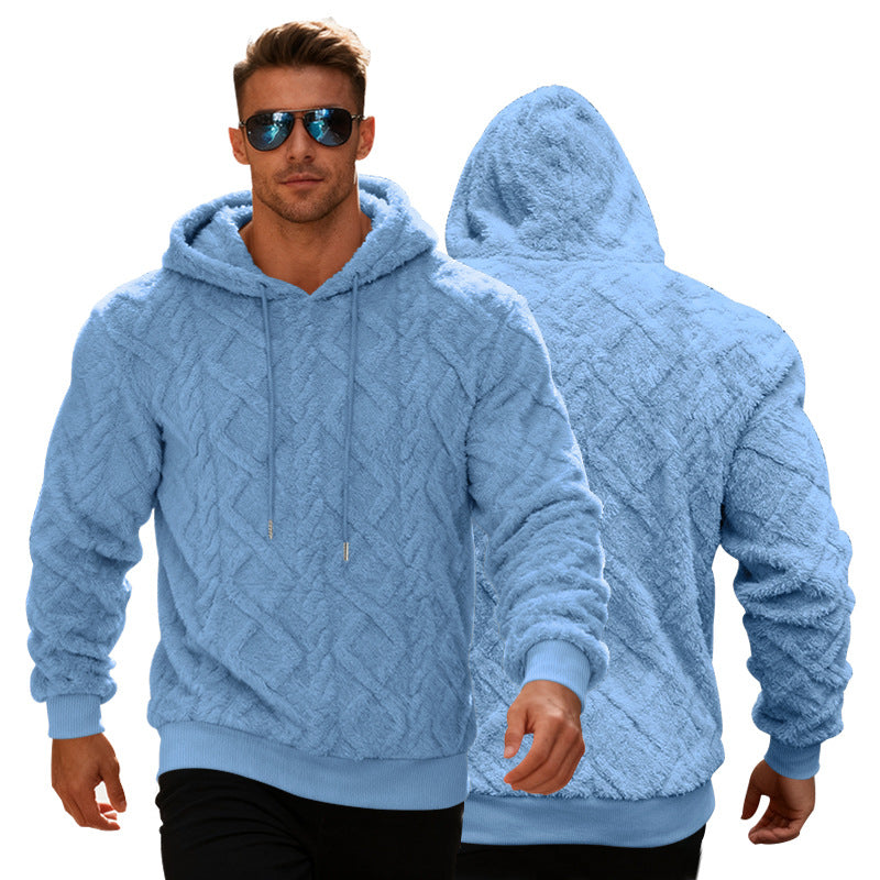 Herren kuscheliger Hoodie mit strukturiertem Fleece Fudus