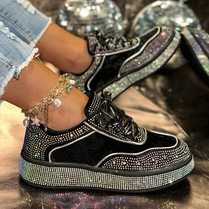 Damen Funkelnde Sneaker mit Glitzerakzenten Fudus