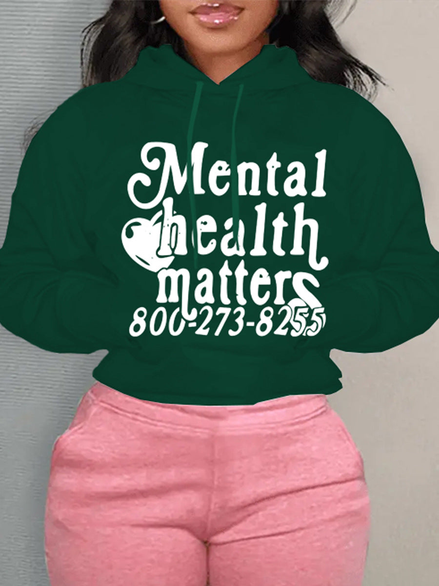 Damen Kapuzenpullover mit inspirierendem Aufdruck Fudus