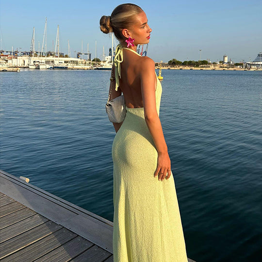 Damen Hochwertiges Strandkleid mit kreativem Floral-Design Fudus