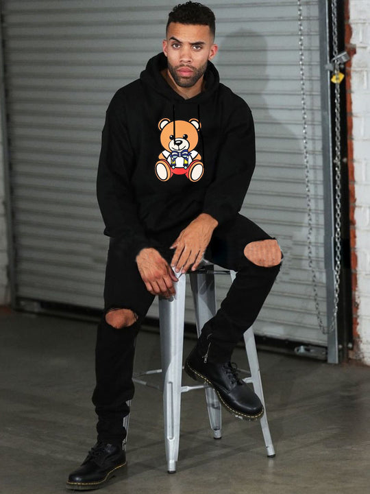 Damen Kapuzenpullover mit niedlichem Bärenmotiv Fudus