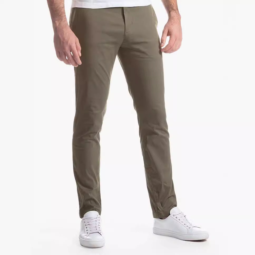 Herren Bequeme Chinos mit modernem Schnitt und elastischem Bund Fudus
