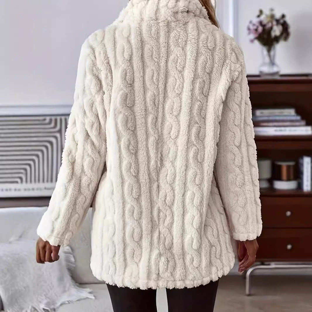 Damen Kuschelige Teddy-Fleecejacke Fudus