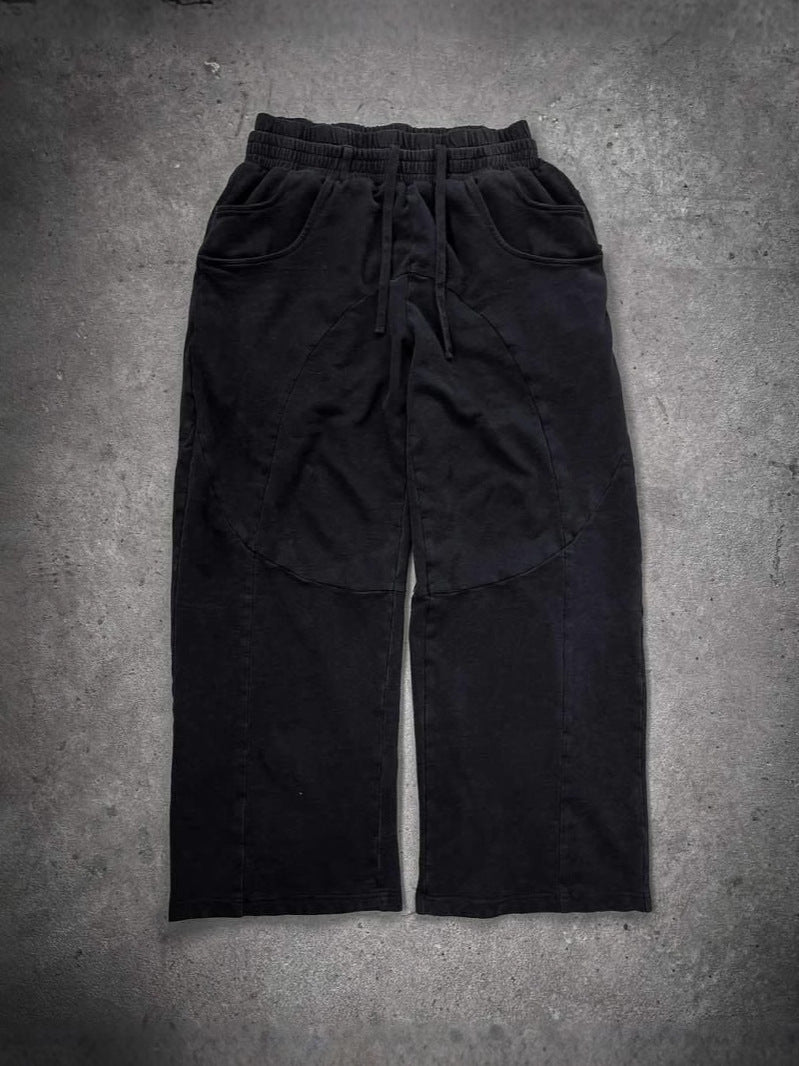 Damen lässige Freizeithosen mit elastischem Bund und praktischen Taschen Fudus