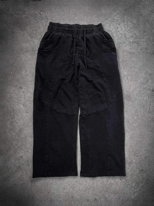 Damen lässige Freizeithosen mit elastischem Bund und praktischen Taschen Fudus