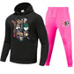Damen Hoodie und Jogginghose Set mit einzigartigem Totenkopf-Design Fudus