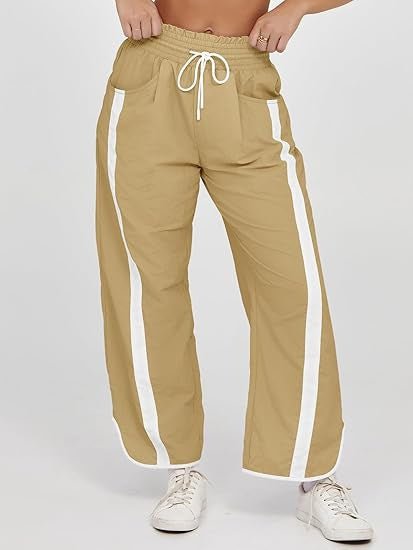 Damen lässige Freizeithose mit Seiteneinsätzen Fudus