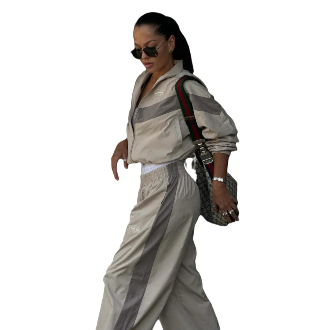 Damen lässige Freizeithose mit weitem Schnitt und elastischem Bund Fudus