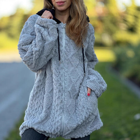 Damen kuschelige Fleecejacke Fudus