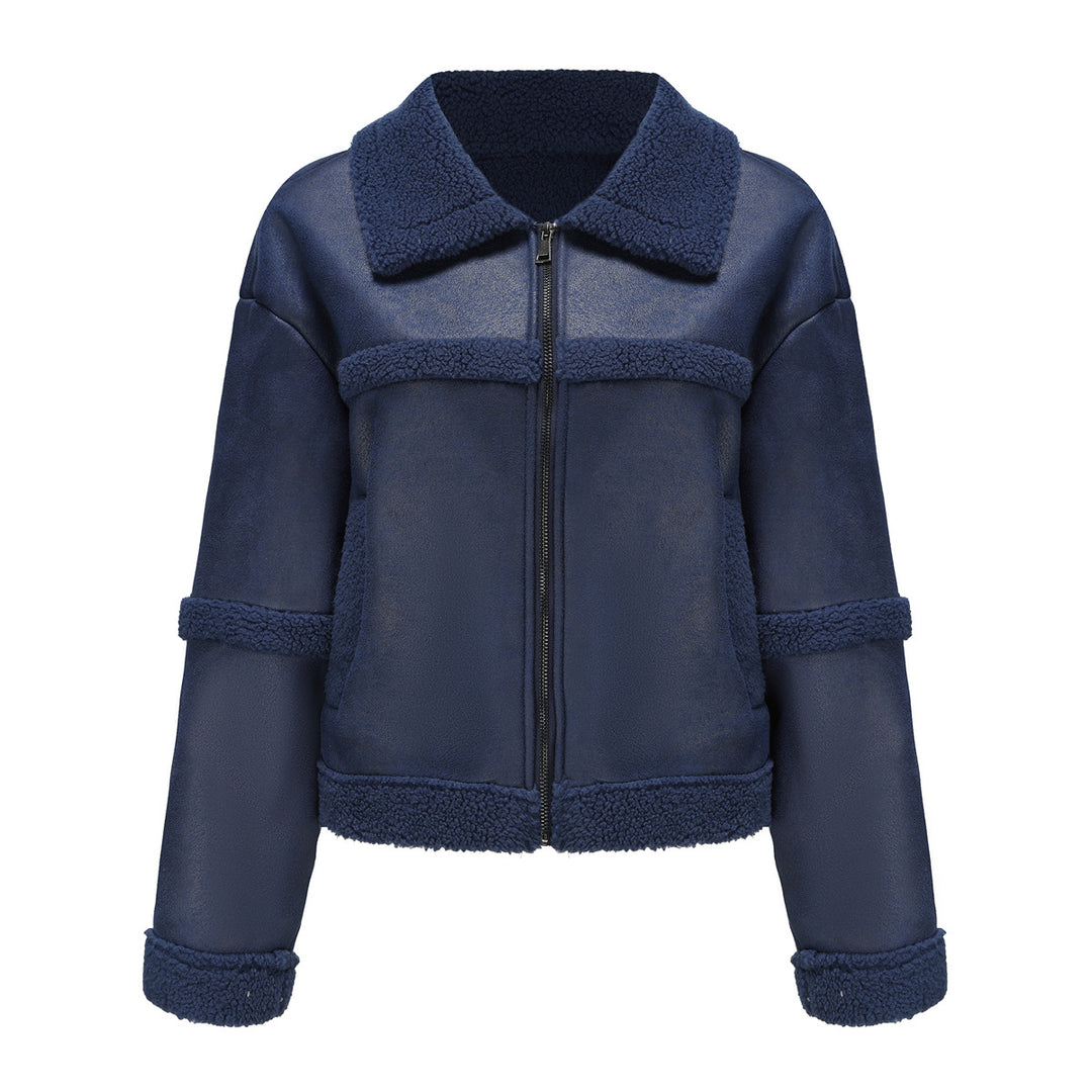 Damen Kuschelige Jacke mit Kunstfell Fudus