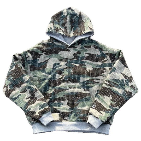 Damen Kapuzenpullover mit modernen Camouflage-Innenfutter Fudus