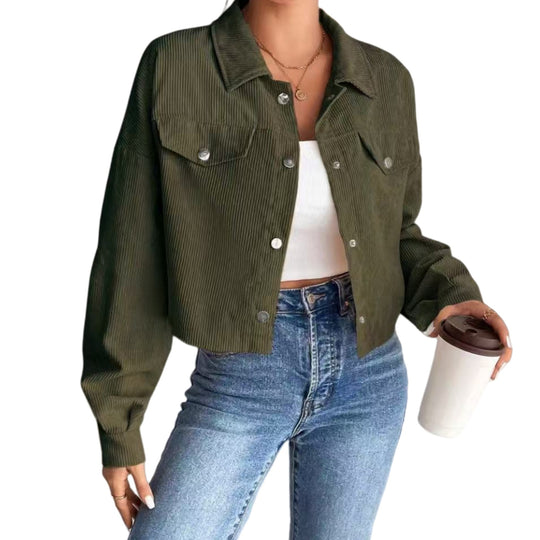 Damen Lässige Cordjacke