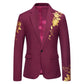 Herren Eleganter Floral Bestickter Blazer