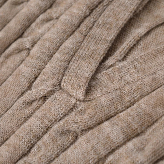 Damen komfortabler Strickpullover mit V-Ausschnitt und Rippstruktur Fudus