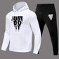 Damen Hoodie und Jogginghose Set mit modernem Grafikdruck Fudus