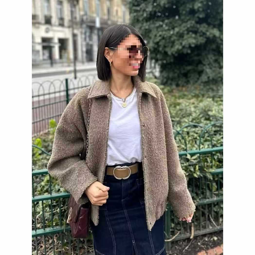 Damen Kuschelige Teddyjacke Fudus