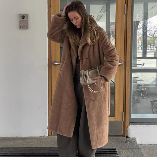 Damen kuscheliger und eleganter Mantel Fudus