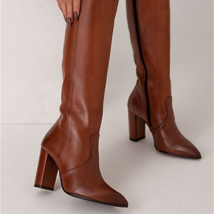 Damen Elegante und luxuriöse Stiefel mit Absatz Fudus