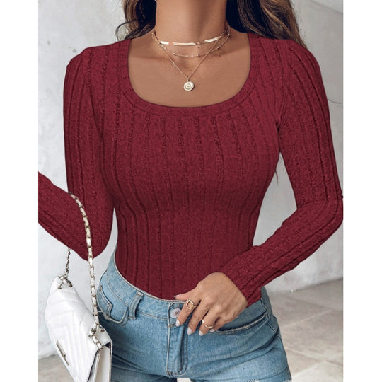 Damen Langarmshirt mit strukturiertem Design Fudus