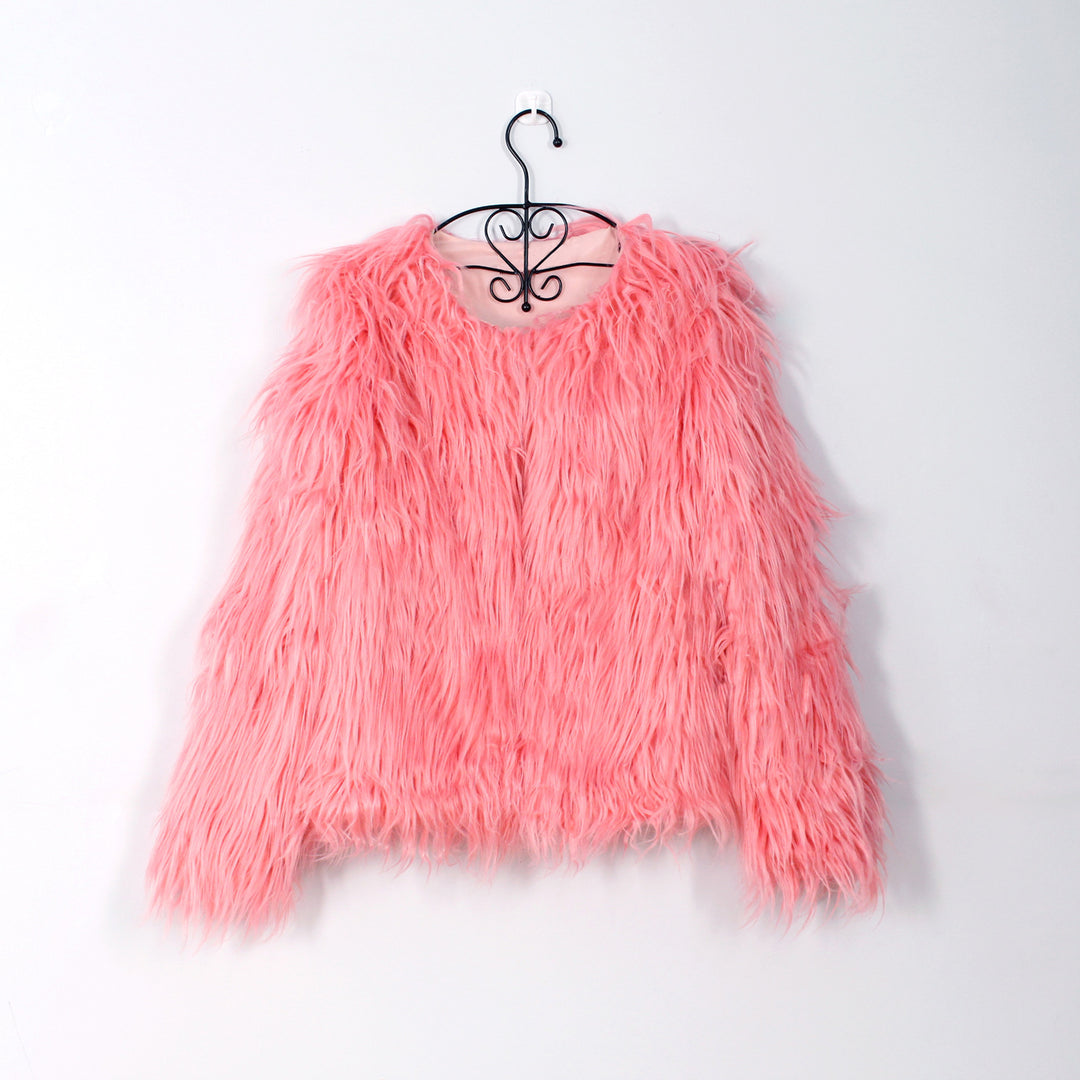 Damen Kuschelige und stylische Kunstfelljacke Fudus