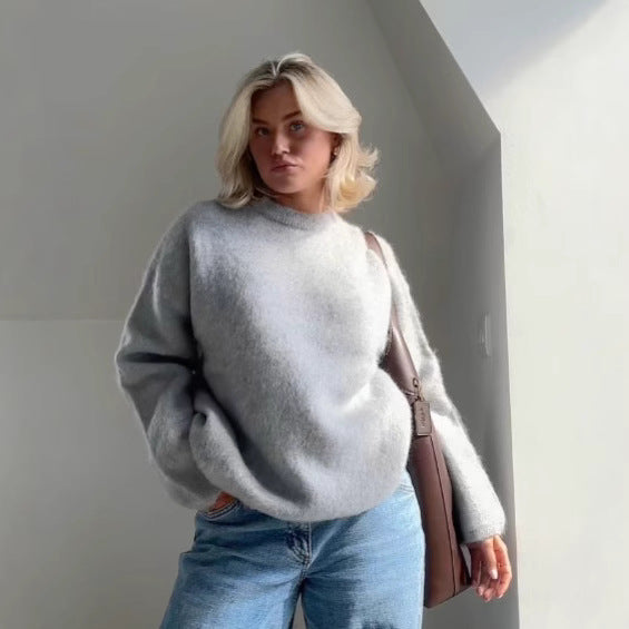 Damen Kuscheliger Pullover mit weitem Schnitt Fudus