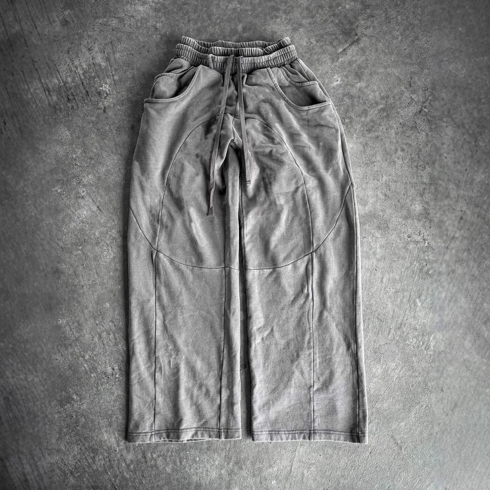 Damen lässige Freizeithosen mit elastischem Bund und praktischen Taschen Fudus