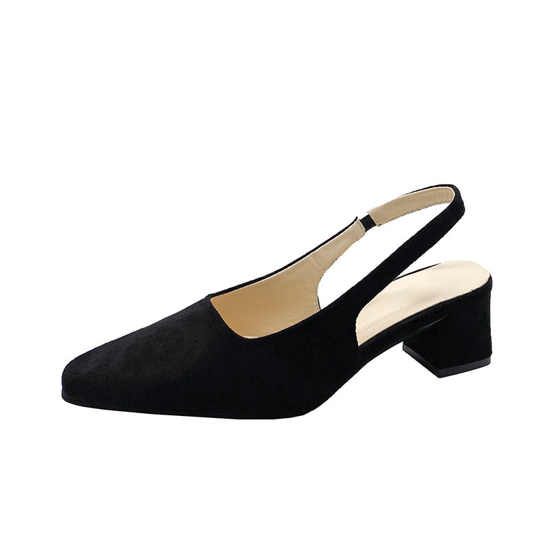 Damen Elegante Slingback Blockabsatz Mules