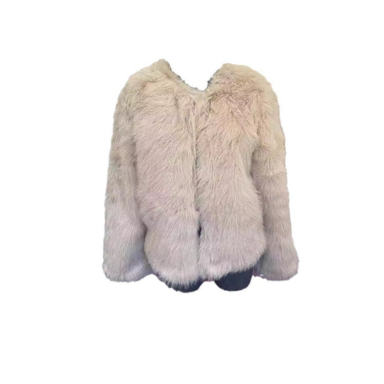 Damen Kuschelige Kunstfleecejacke Fudus