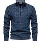 Herren Pullover mit Stehkragen und Zipper Fudus