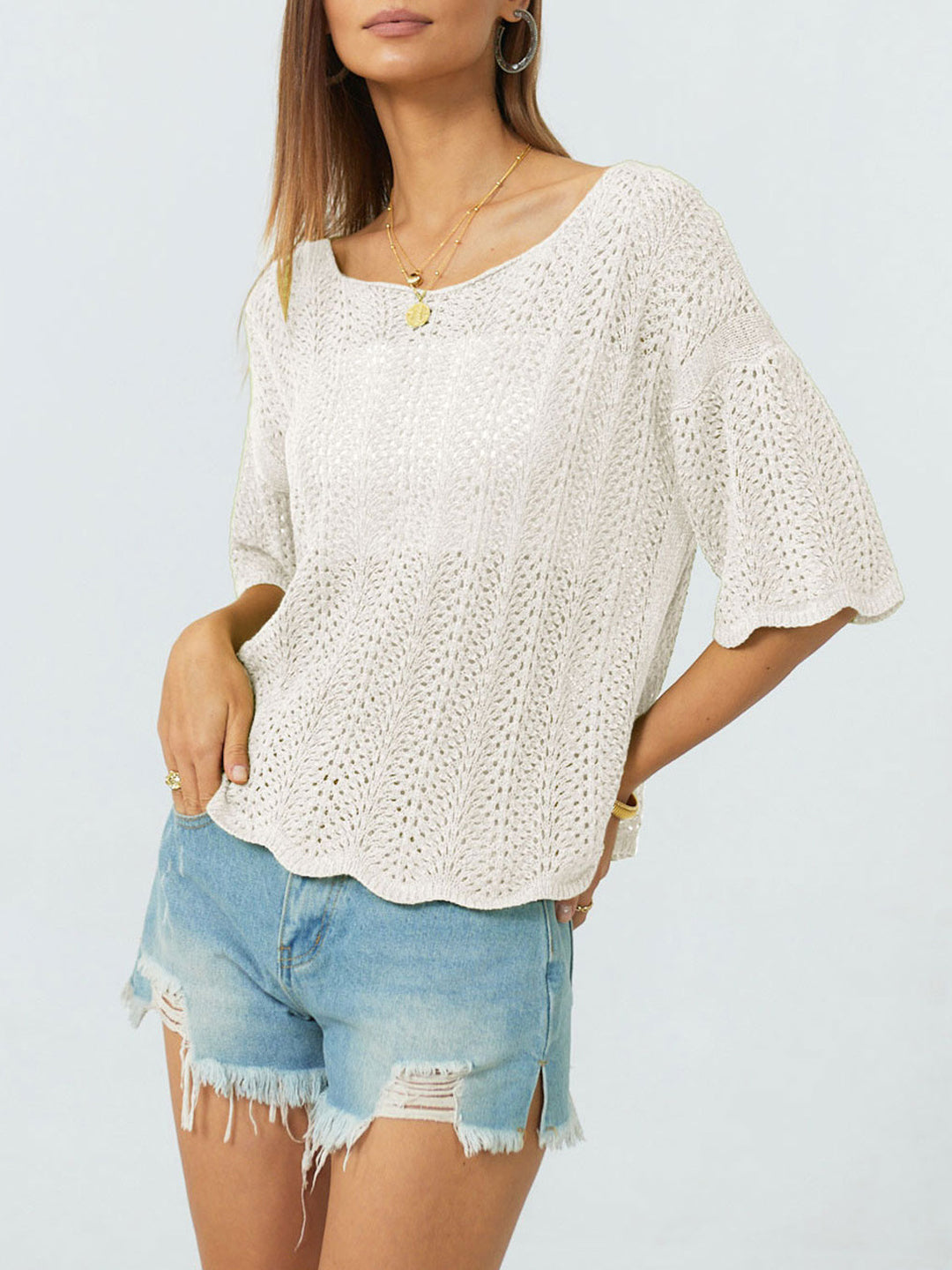 Damen Häkeloberteil Fudus