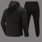 Damen Hoodie und Jogginghose Set mit künstlerischem Grafikdruck Fudus