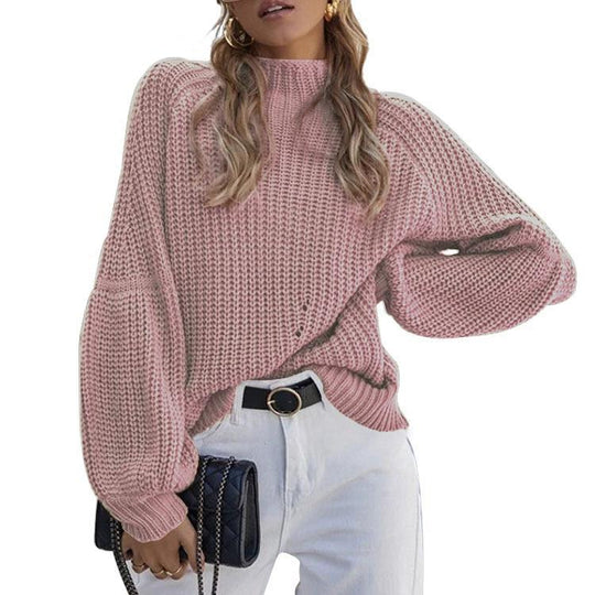 Damen Grobstrickpullover mit weitem Schnitt Fudus