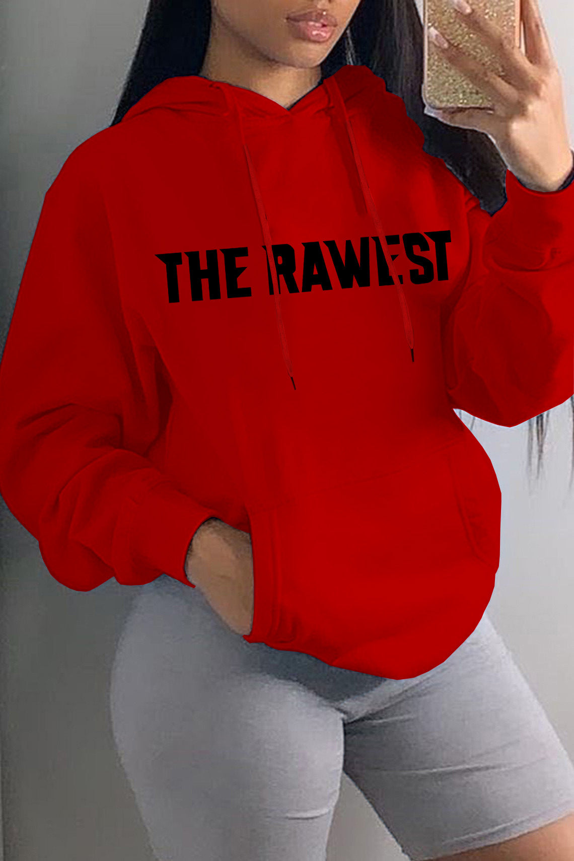 Damen Kapuzenpullover mit inspirierendem Schriftzug Fudus